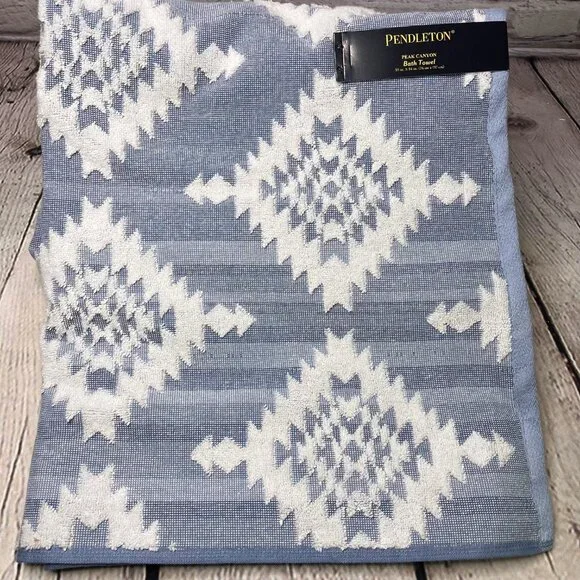 Pendleton Peak Canyon Blue Bath Hand Towels Set of 4 - Picture 2 of 6
